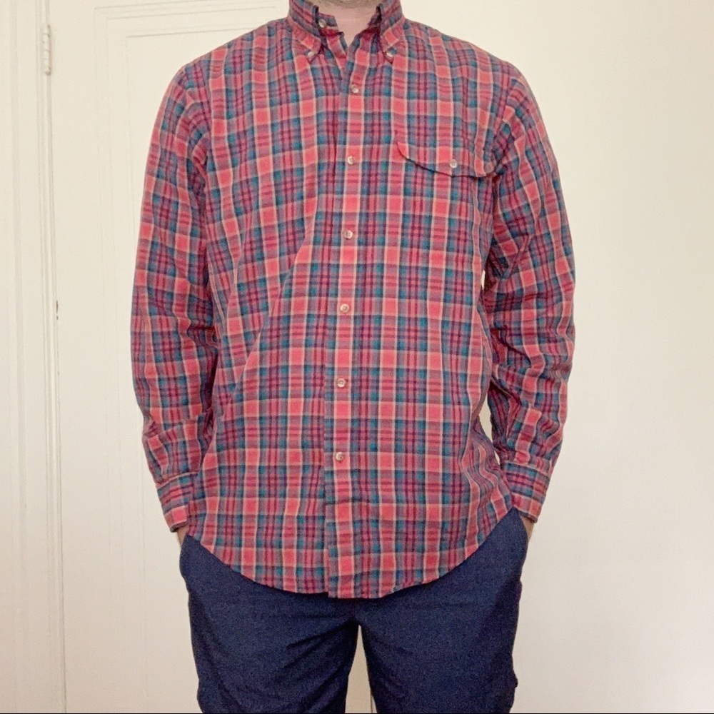 GANT Men’s Plaid Casual Button Down Shirt Size Medium